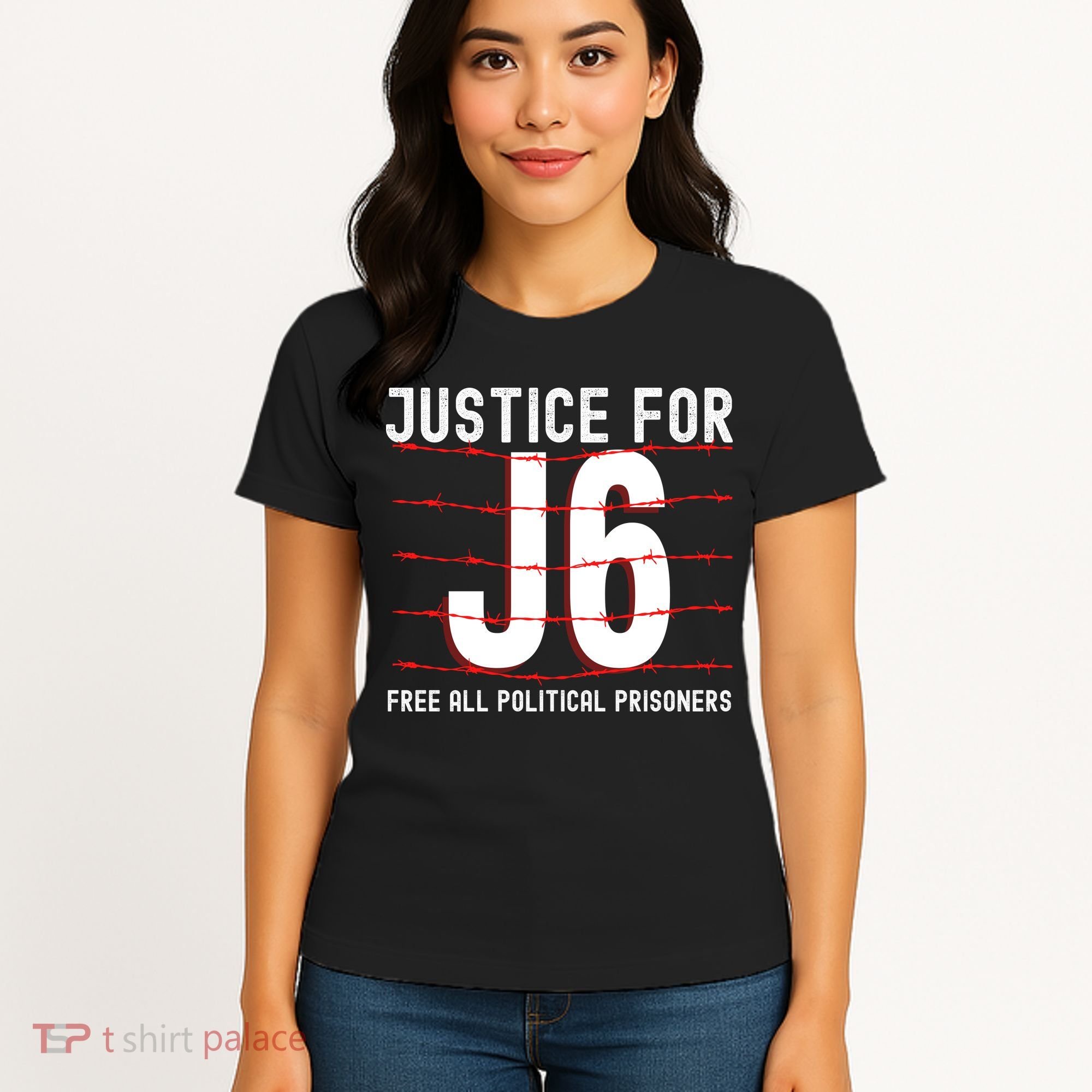 Justice For J6 Conservative Women's T-Shirt