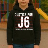 Justice For J6 Conservative Kids Hoodie thumb 3