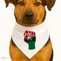 Juneteenth Fist USA-Made Doggie Bandana thumb 1