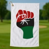 Juneteenth Fist Golf Towel thumb 1