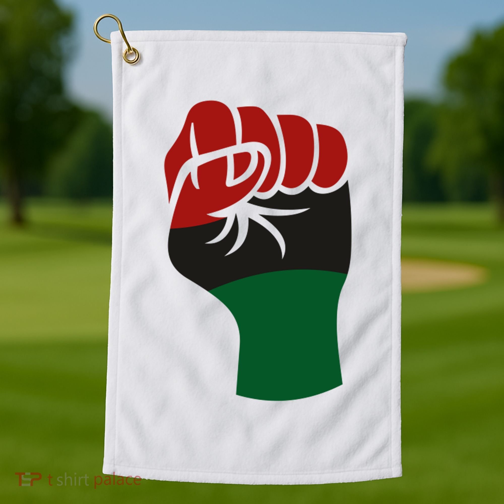Juneteenth Fist Golf Towel