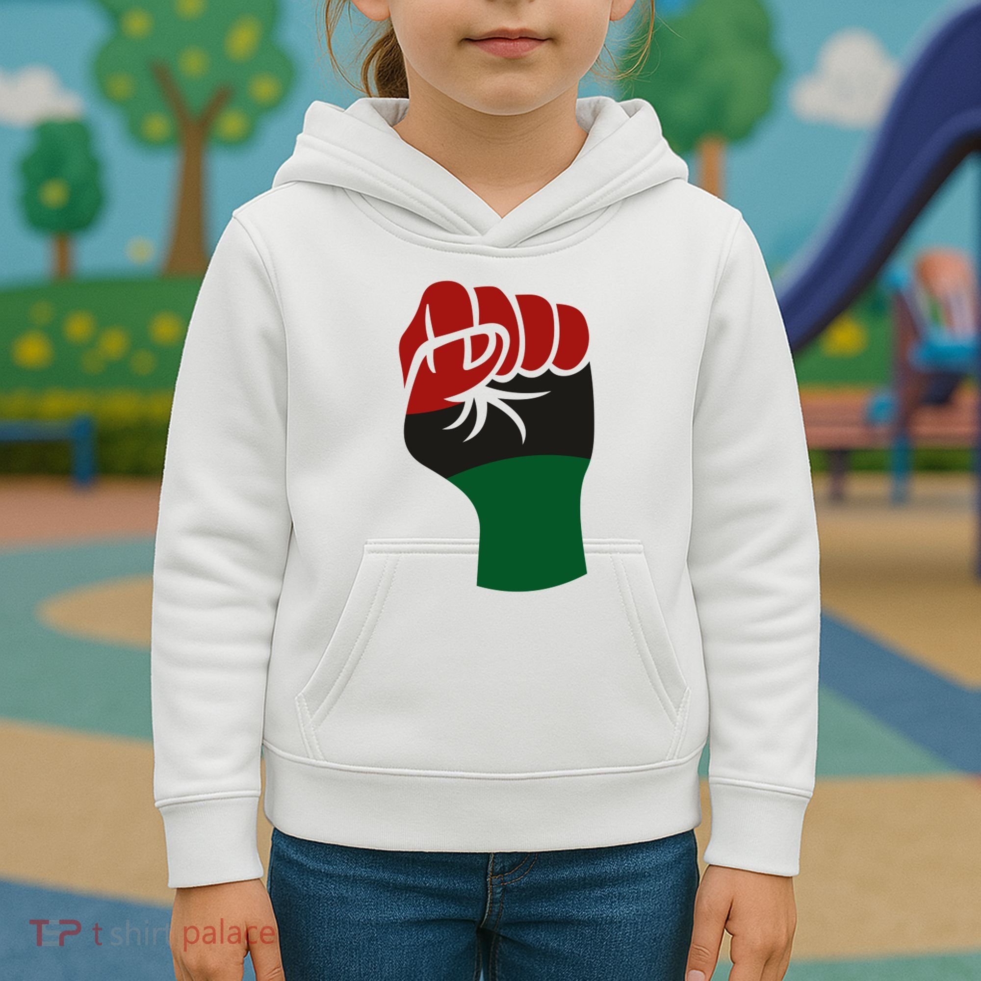Juneteenth Fist Kids Hoodie