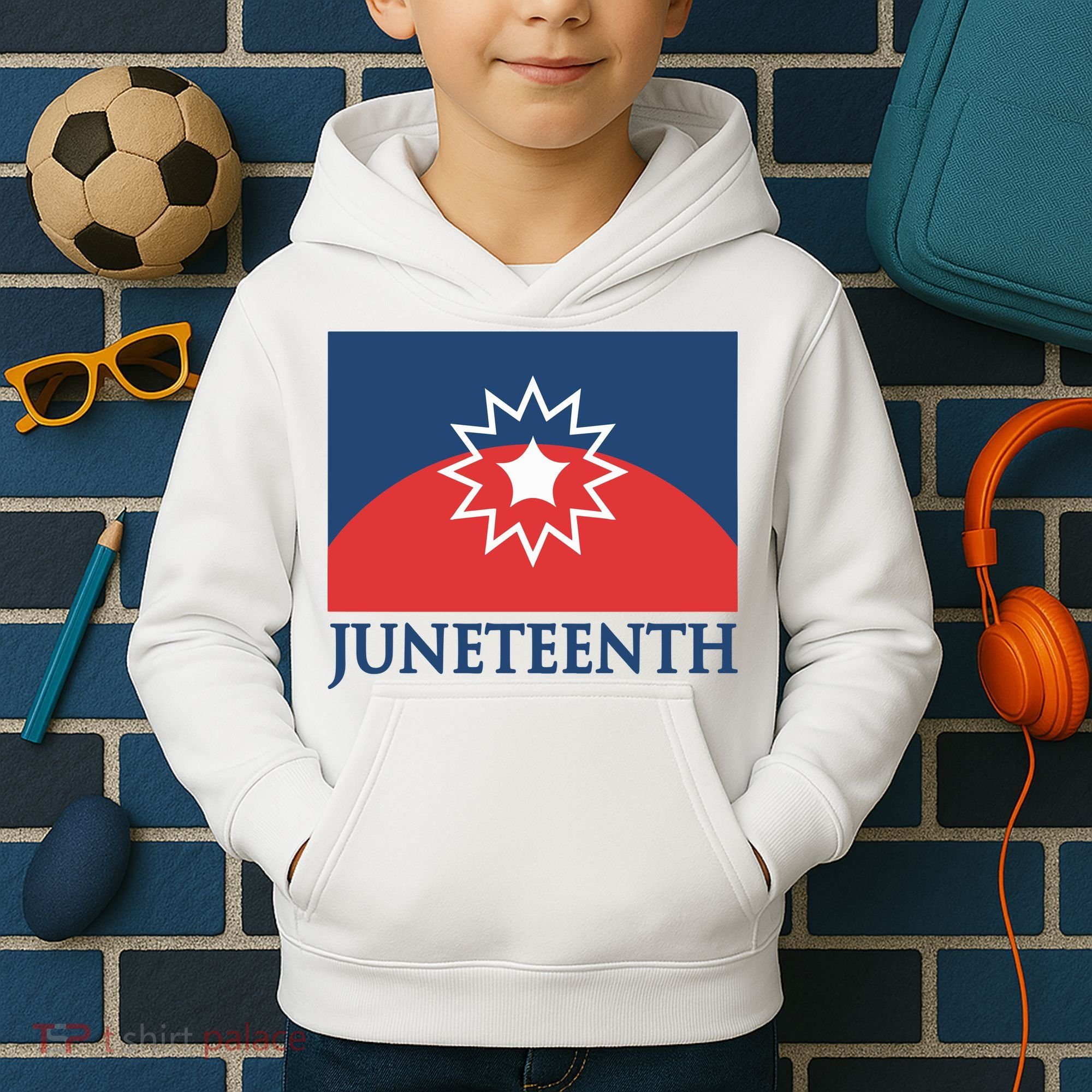 Juneteenth Flag Kids Hoodie