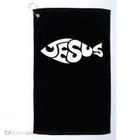 Jesus Fish Golf Towel thumb 0
