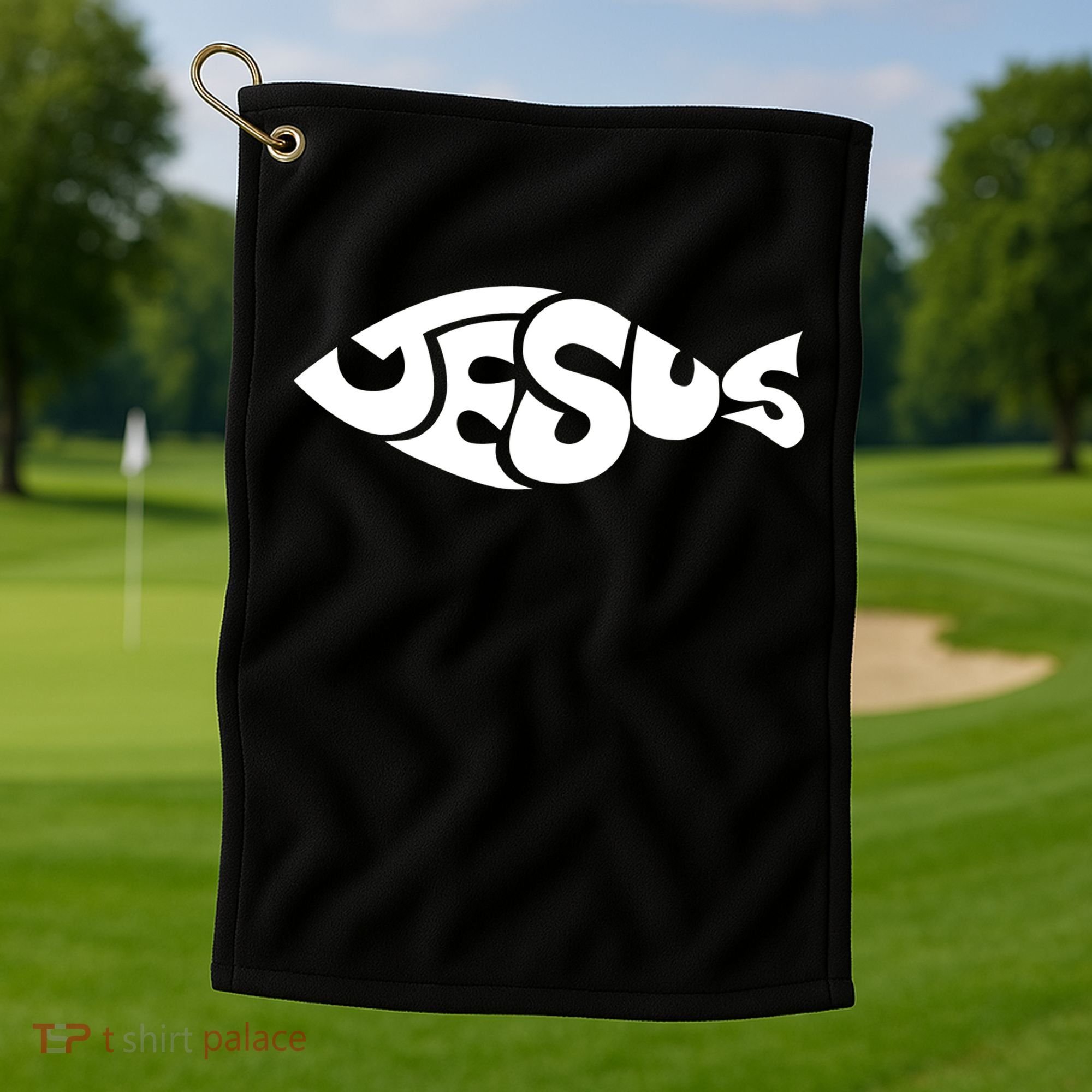 Jesus Fish Golf Towel