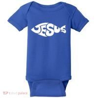 Jesus Fish Baby Bodysuit thumb 0
