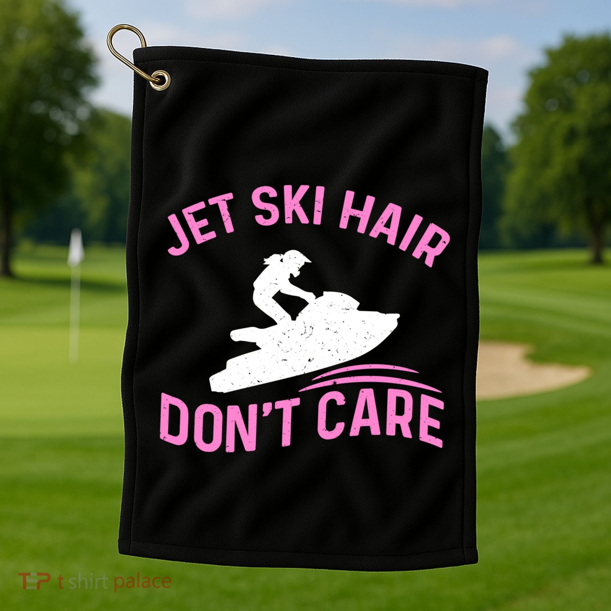 Jetski Funny Jet Skiing Jet Ski Hair DonT Care Cool Gift Golf Towel
