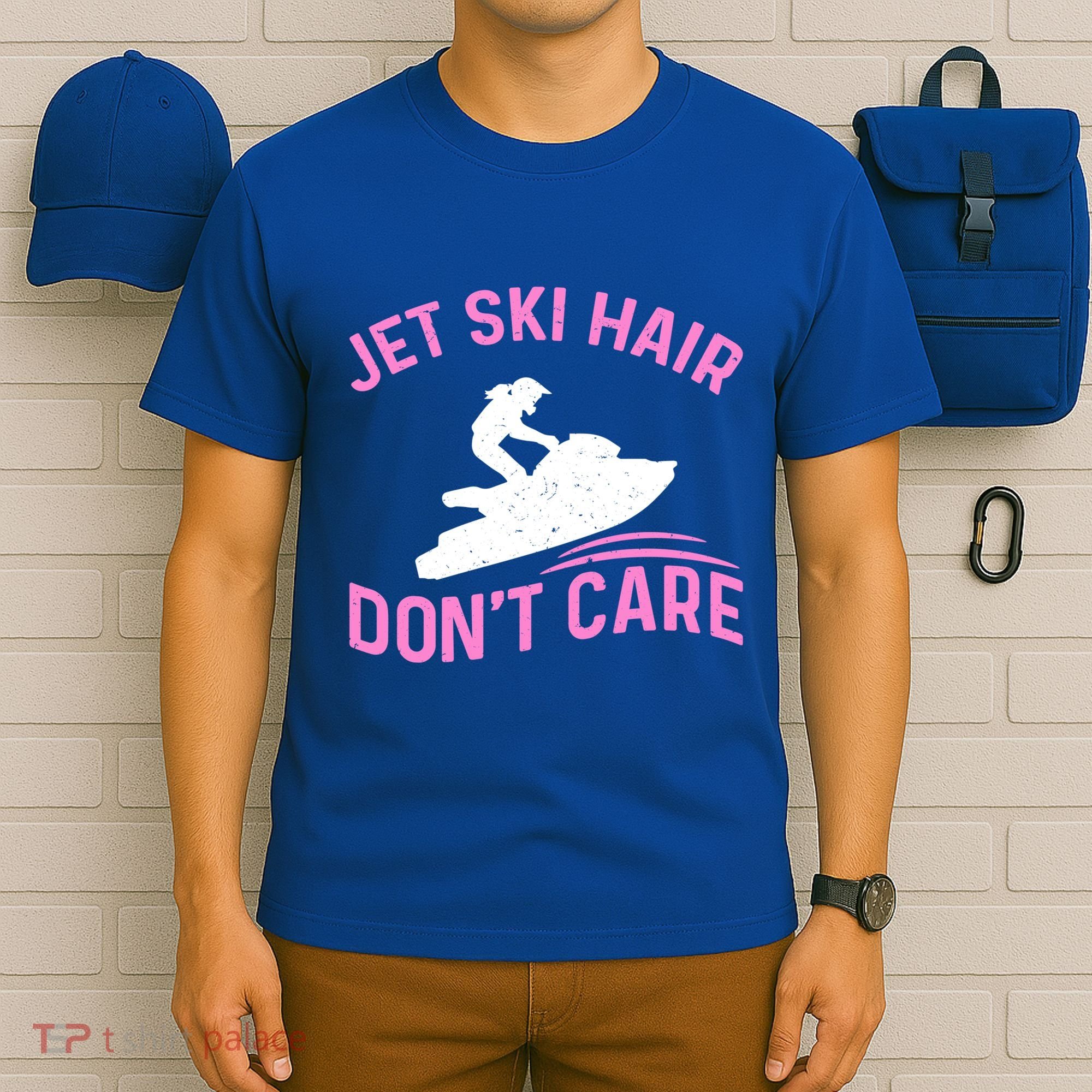 Jetski Funny Jet Skiing Jet Ski Hair DonT Care Cool Gift T-Shirt