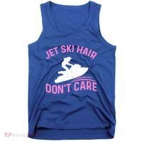 Jetski Funny Jet Skiing Jet Ski Hair DonT Care Cool Gift Tank Top thumb 0