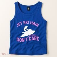 Jetski Funny Jet Skiing Jet Ski Hair DonT Care Cool Gift Tank Top thumb 2
