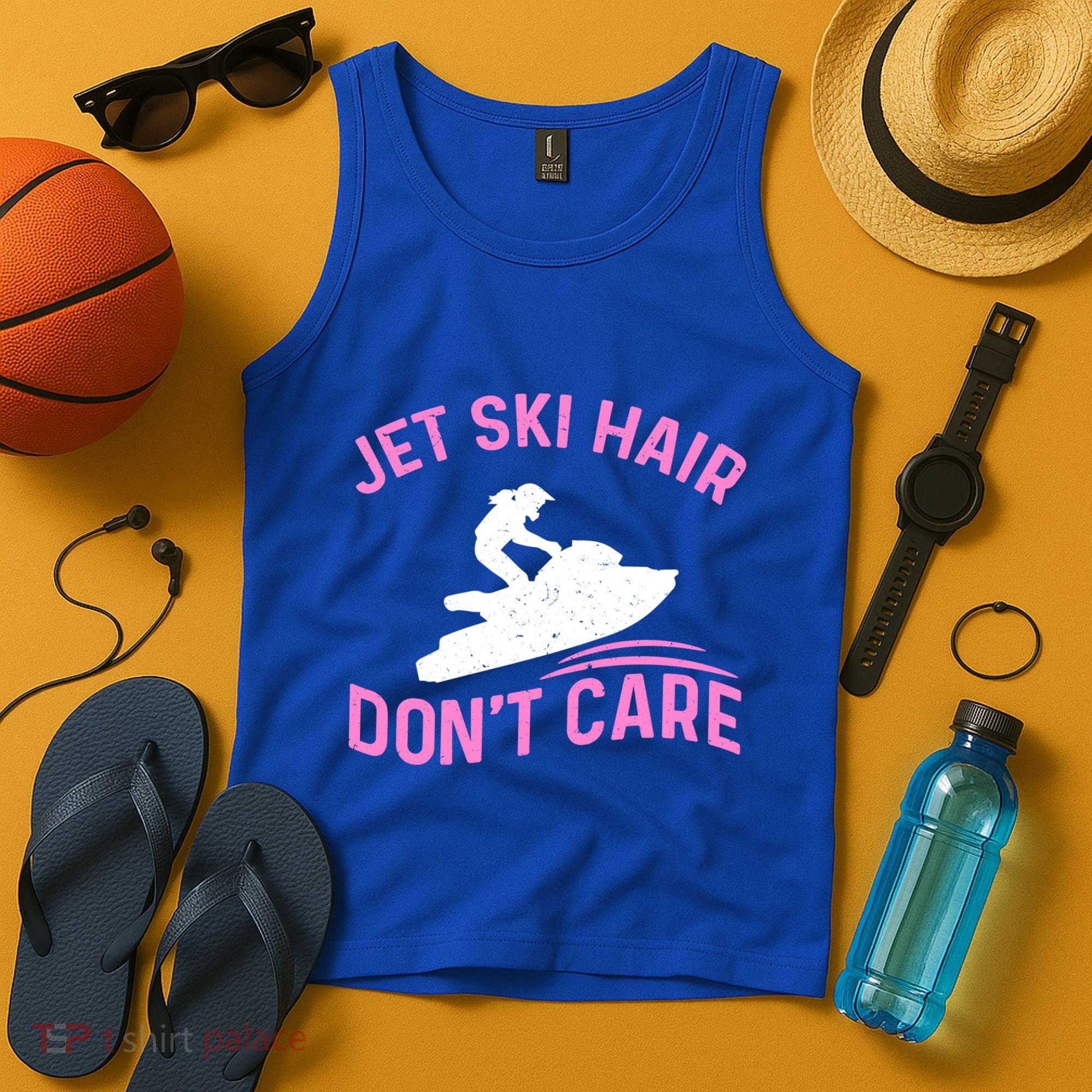Jetski Funny Jet Skiing Jet Ski Hair DonT Care Cool Gift Tank Top