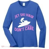 Jetski Funny Jet Skiing Jet Ski Hair DonT Care Cool Gift Women's Long Sleeve Shirt thumb 0