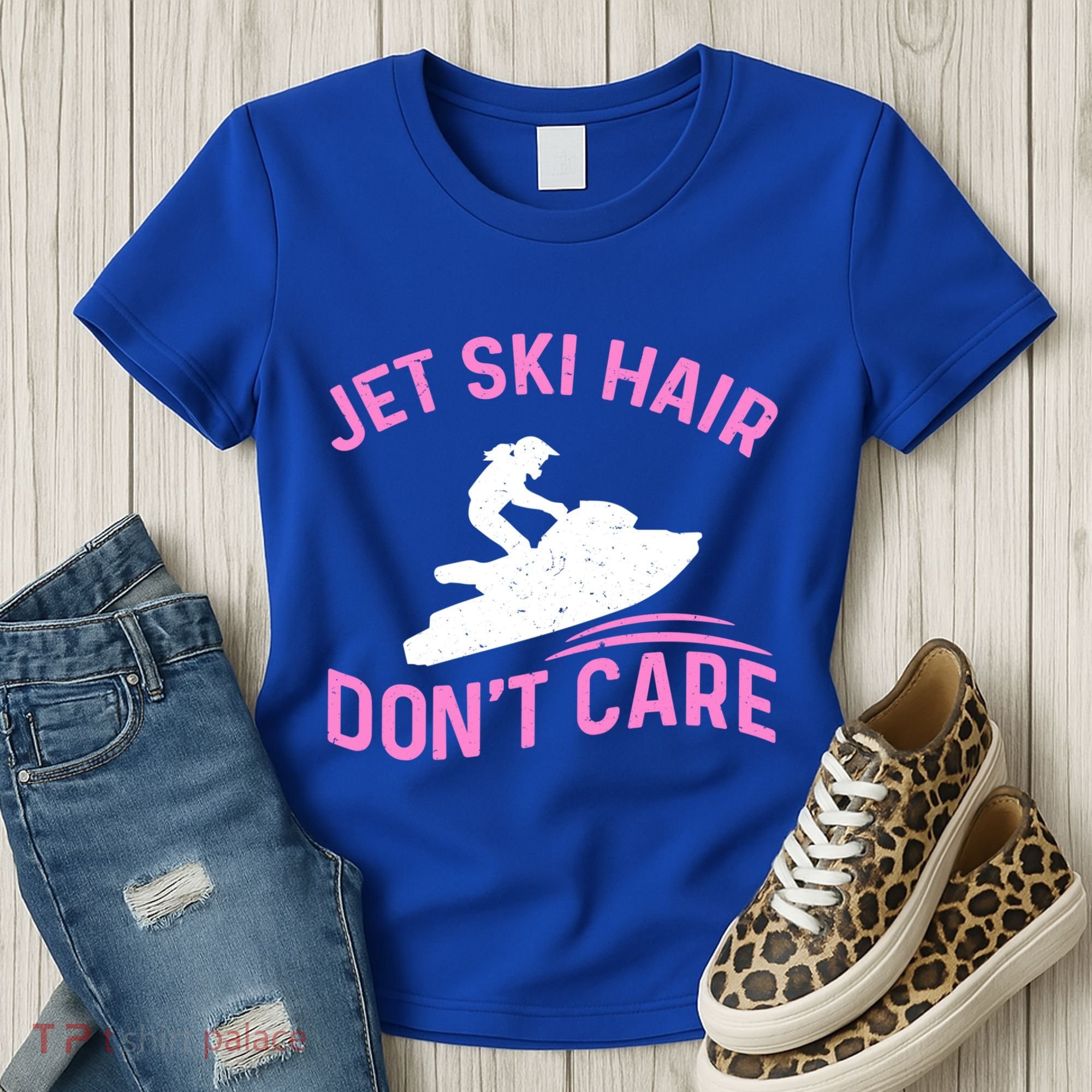 Jetski Funny Jet Skiing Jet Ski Hair DonT Care Cool Gift Women's T-Shirt