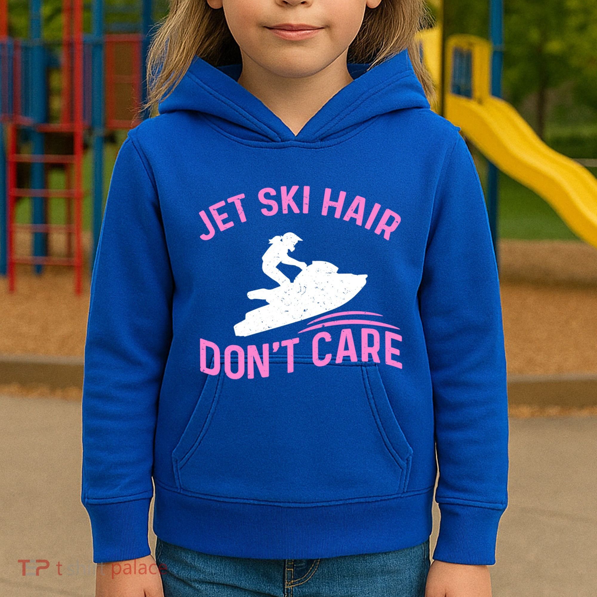 Jetski Funny Jet Skiing Jet Ski Hair DonT Care Cool Gift Kids Hoodie
