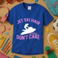 Jetski Funny Jet Skiing Jet Ski Hair DonT Care Cool Gift Kids T-Shirt thumb 3