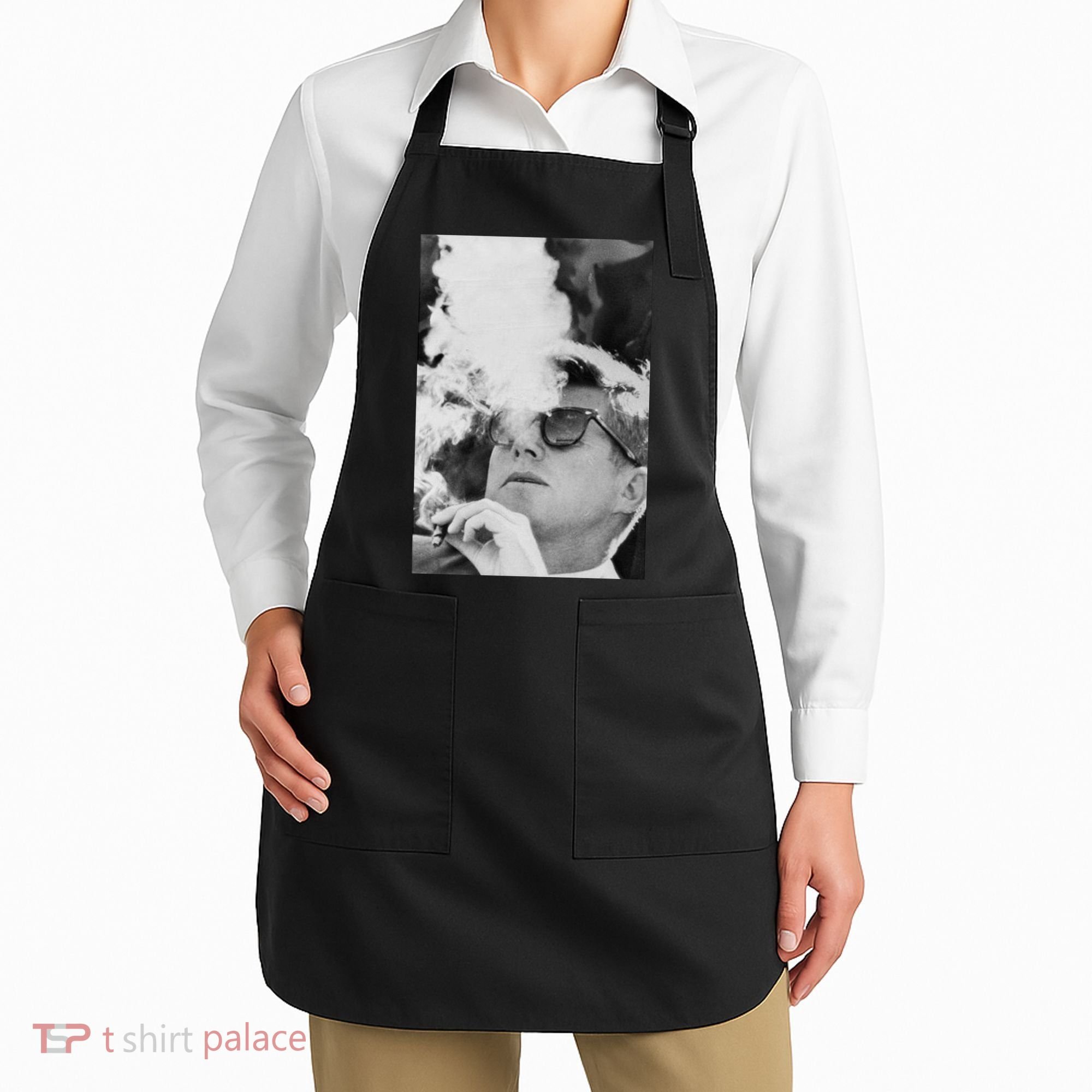 JFK Smoking with Shades John F. Kennedy President Apron