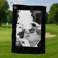 JFK Smoking with Shades John F. Kennedy President Golf Towel thumb 1
