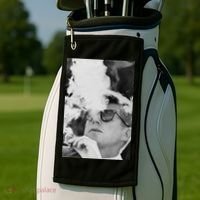 JFK Smoking with Shades John F. Kennedy President Golf Towel thumb 2