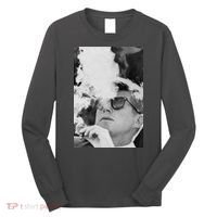 JFK Smoking with Shades John F. Kennedy President Long Sleeve Shirt thumb 0
