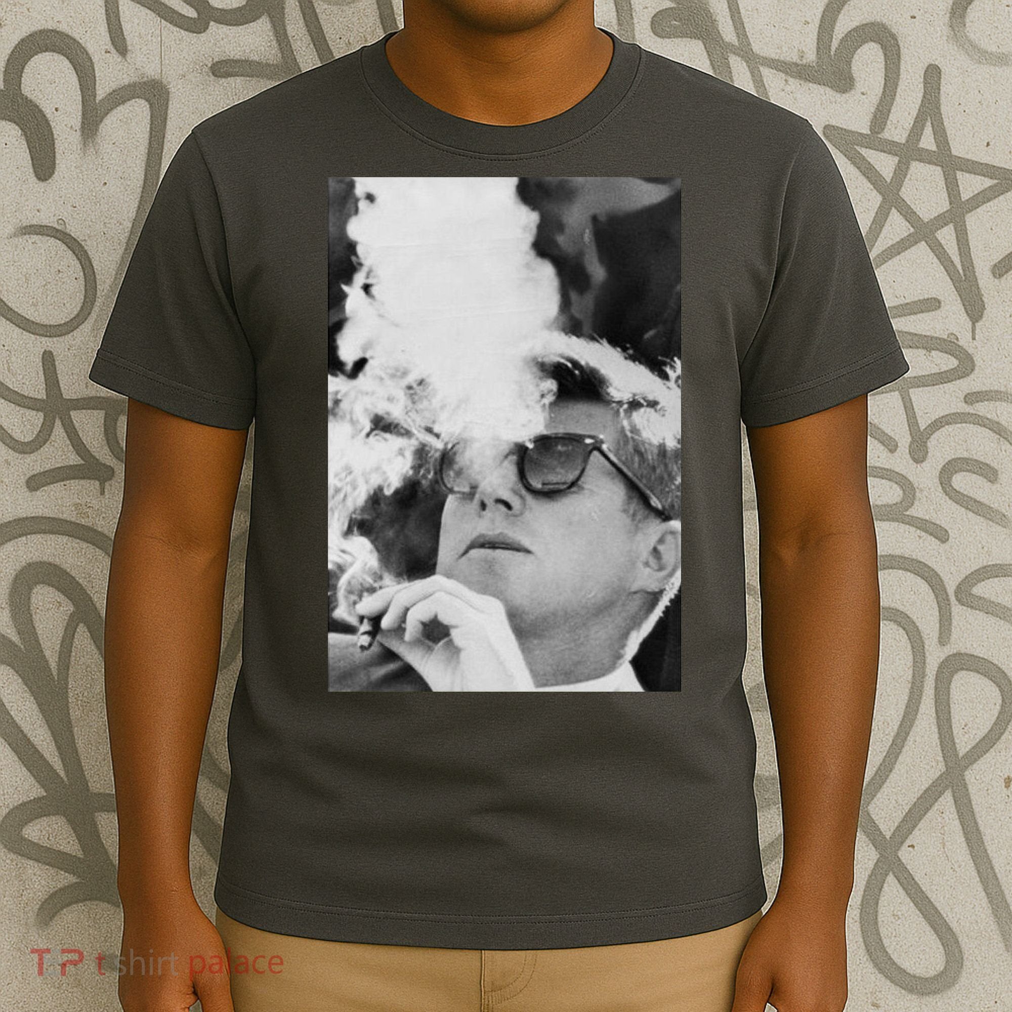 JFK Smoking with Shades John F. Kennedy President T-Shirt