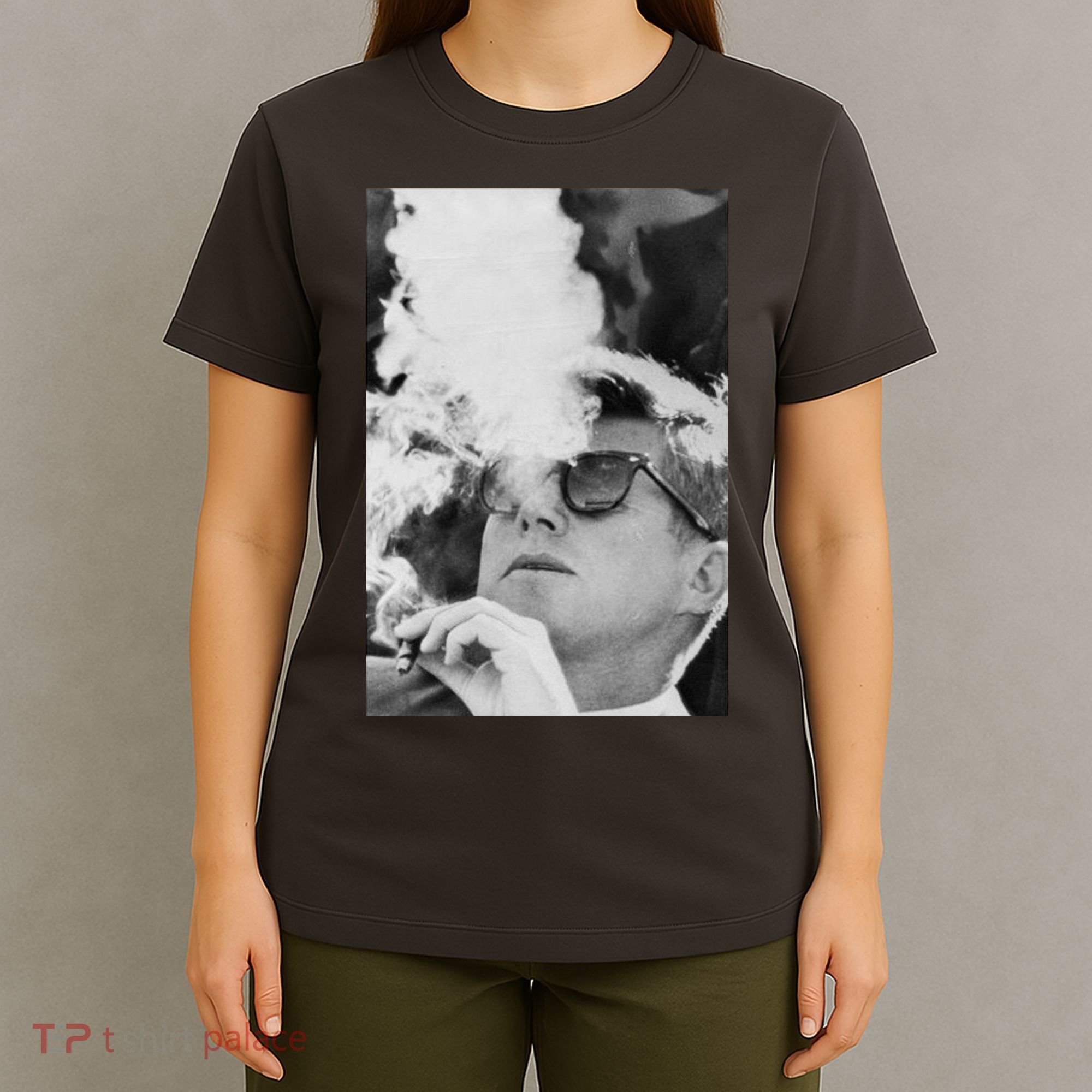 JFK Smoking with Shades John F. Kennedy President T-Shirt