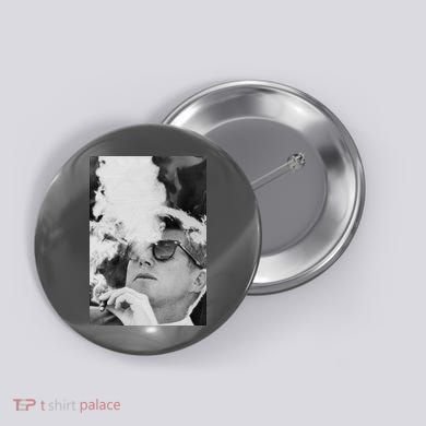 JFK Smoking with Shades John F. Kennedy President Button