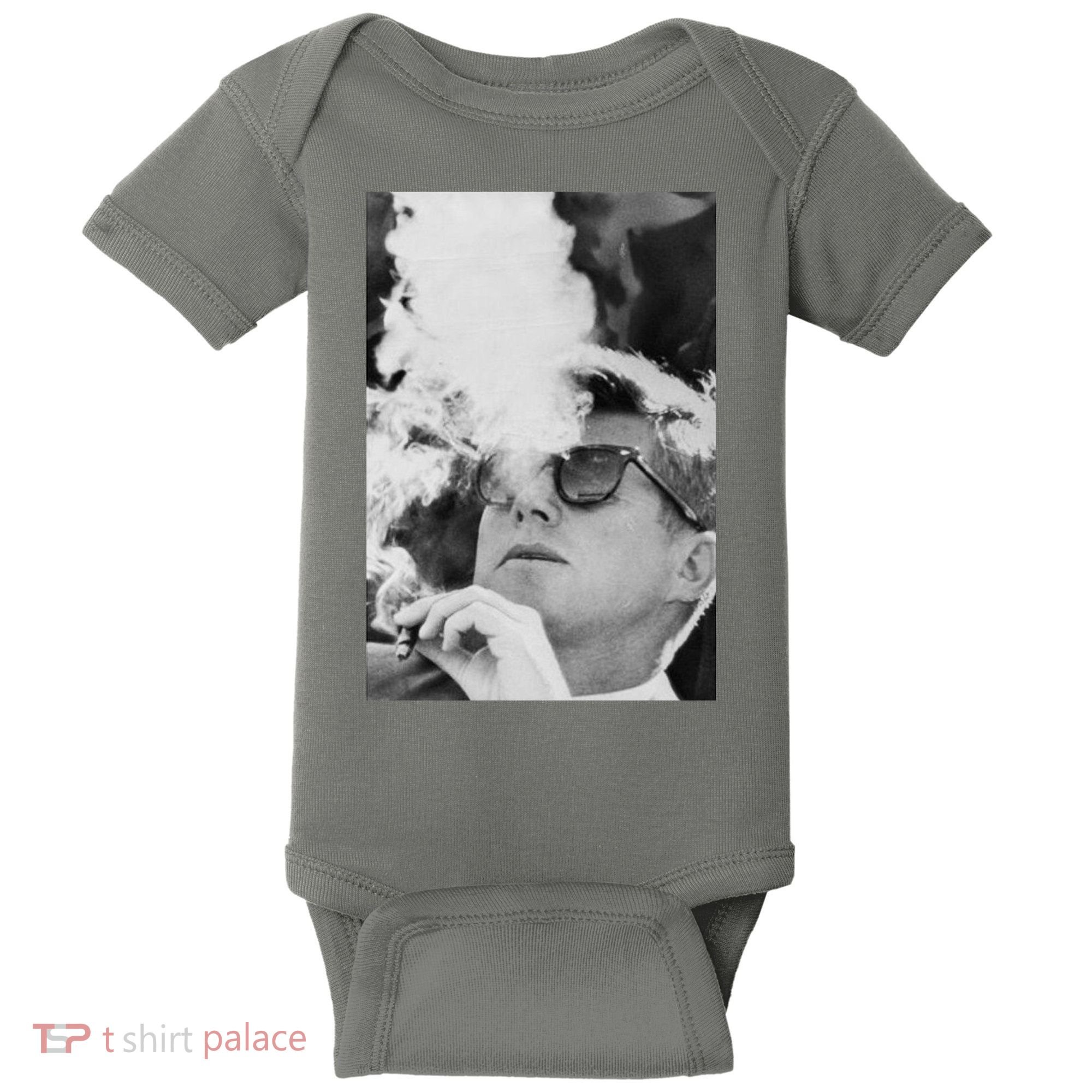 JFK Smoking with Shades John F. Kennedy President Baby Bodysuit