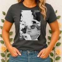 JFK Smoking with Shades John F. Kennedy President Women's T-Shirt thumb 2