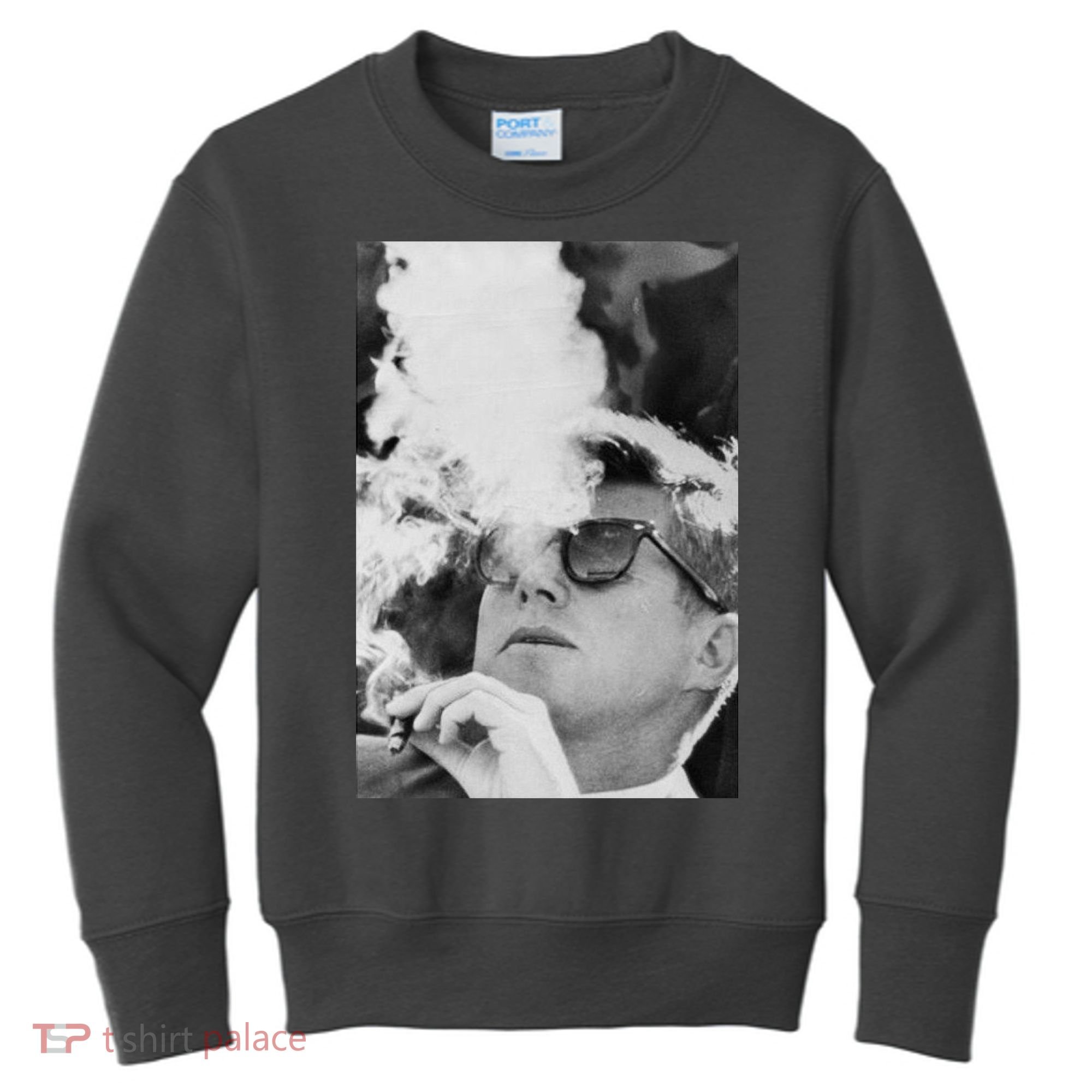 JFK Smoking with Shades John F. Kennedy President Kids Sweatshirt