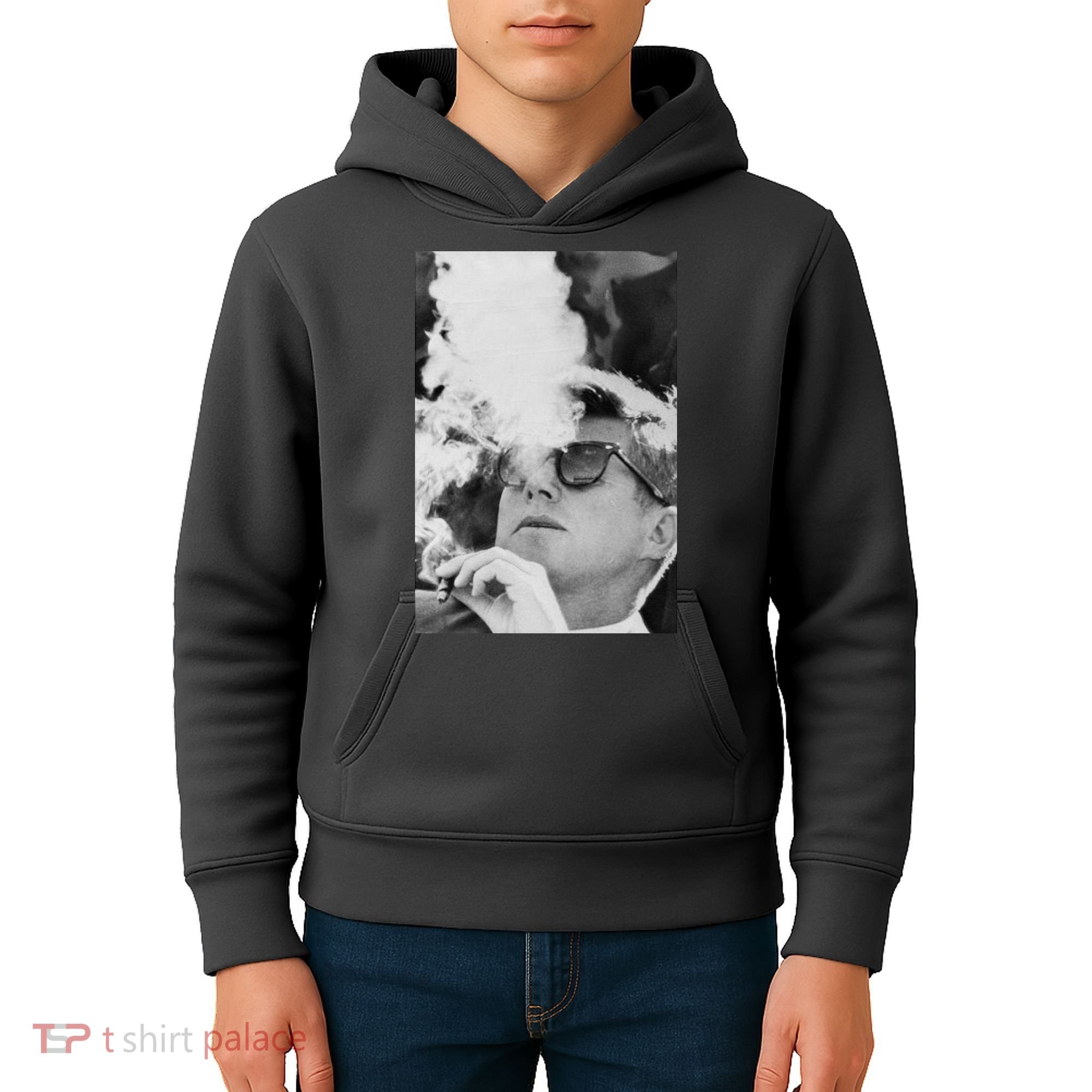 JFK Smoking with Shades John F. Kennedy President Kids Hoodie