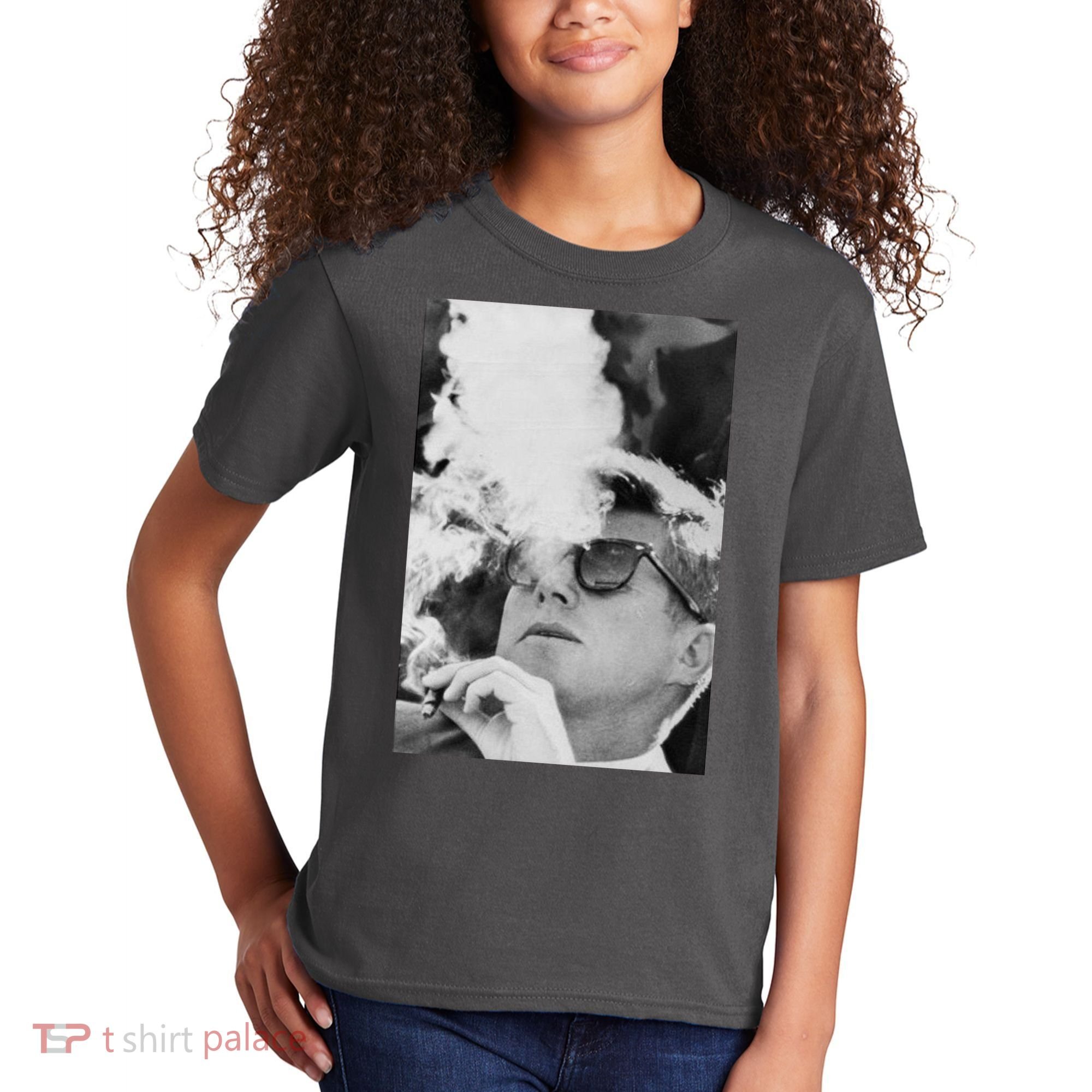 JFK Smoking with Shades John F. Kennedy President Kids T-Shirt