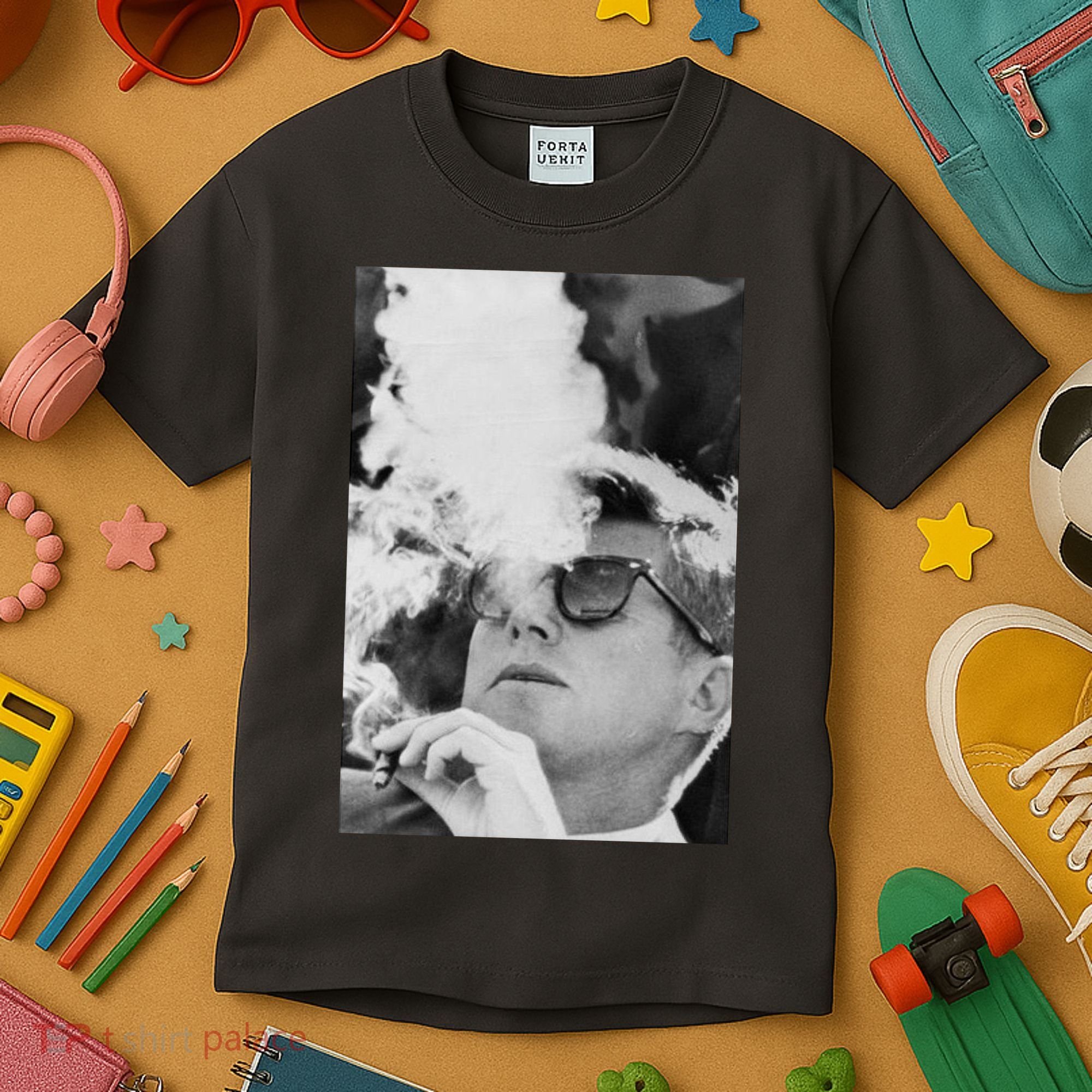 JFK Smoking with Shades John F. Kennedy President Kids T-Shirt