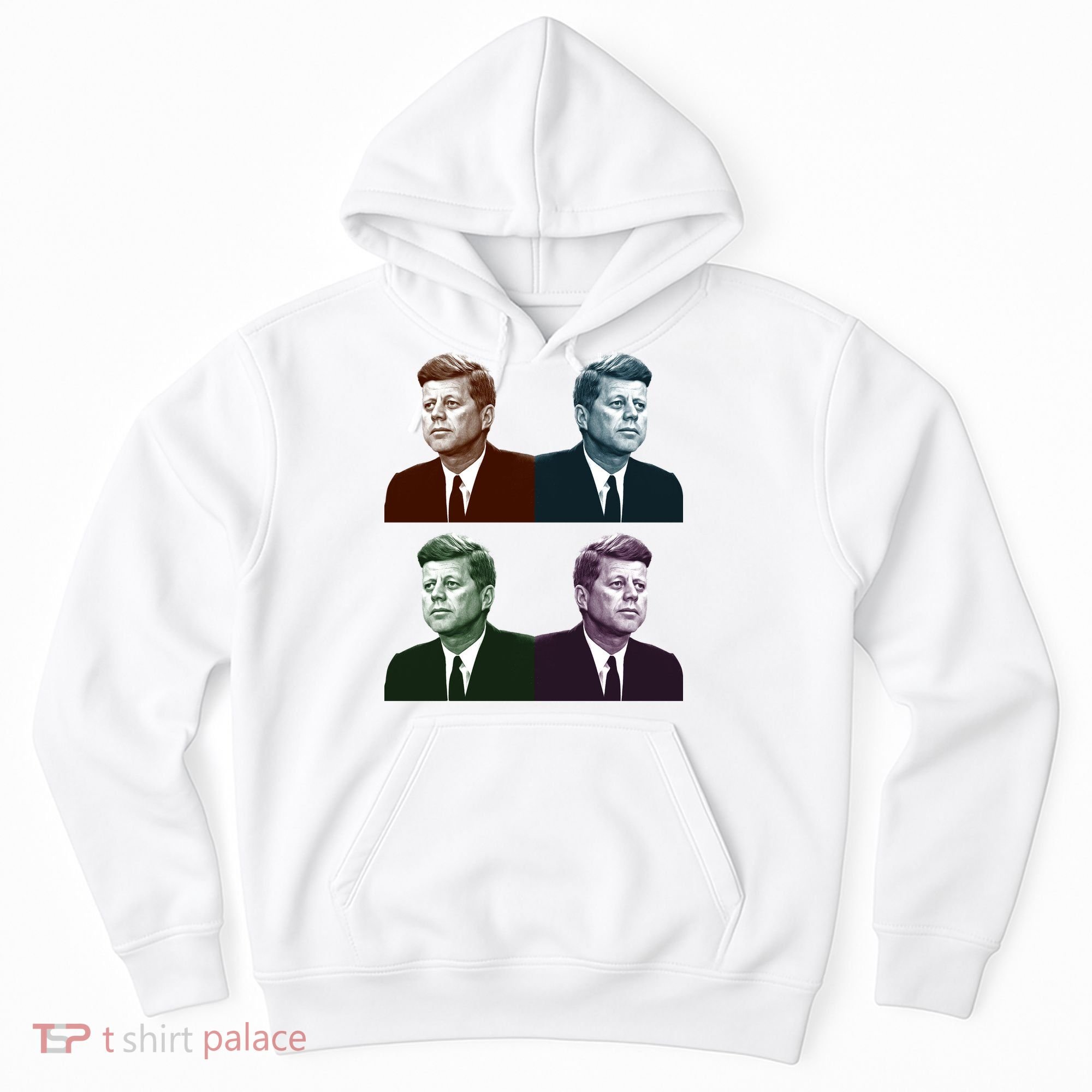 John Fitzgerald Kennedy 35th President Retro Block Portraits Hoodie