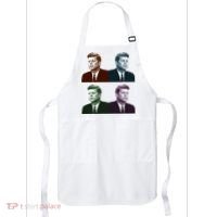 John Fitzgerald Kennedy 35th President Retro Block Portraits Apron thumb 0