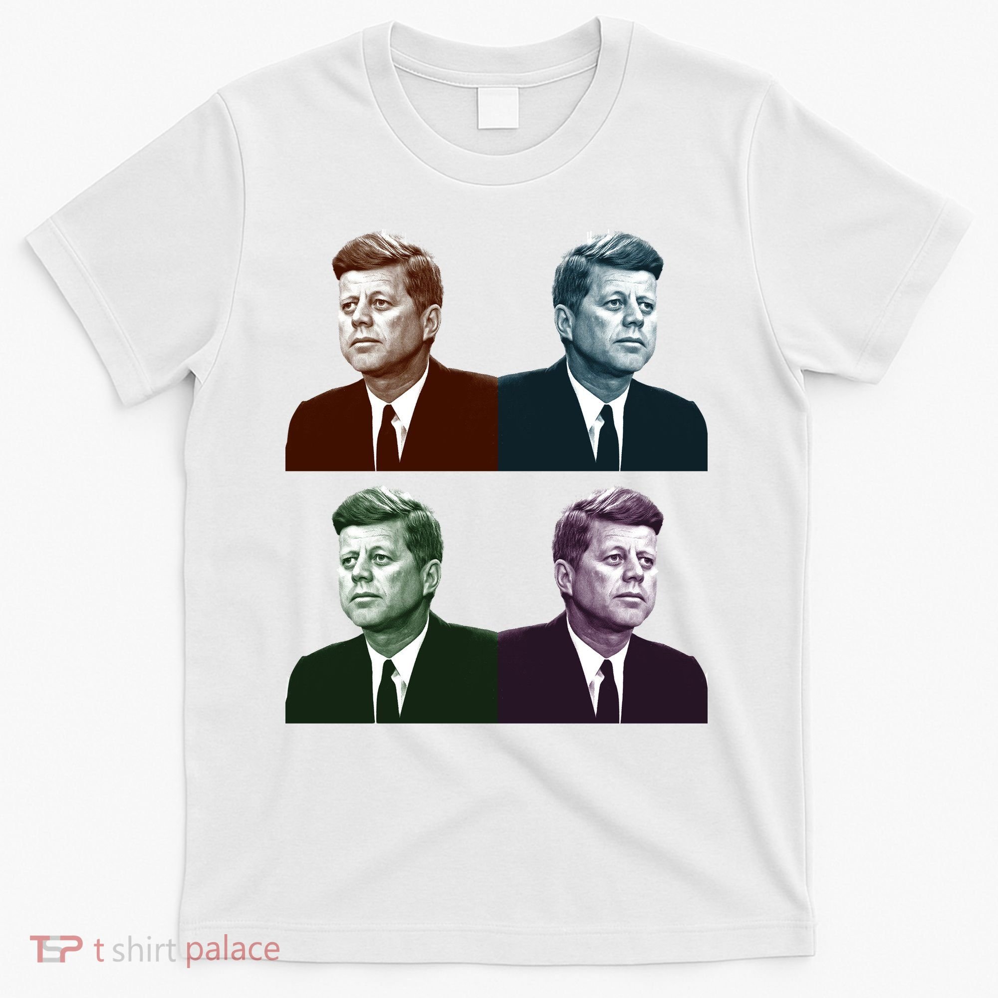 John Fitzgerald Kennedy 35th President Retro Block Portraits T-Shirt