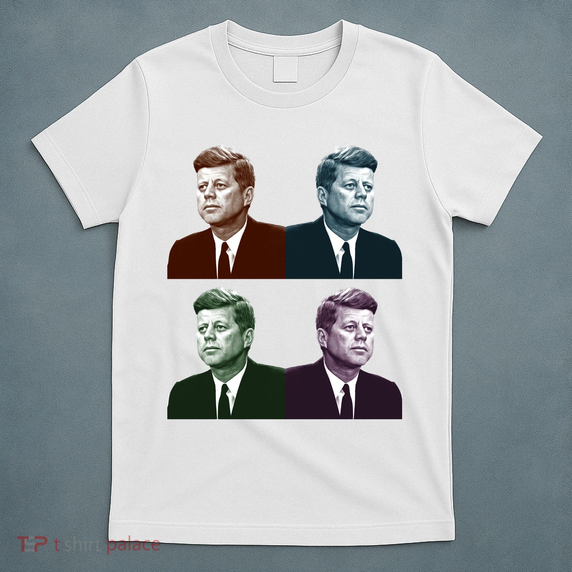 John Fitzgerald Kennedy 35th President Retro Block Portraits T-Shirt