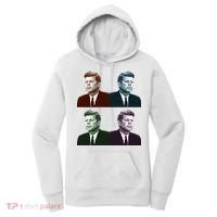 John Fitzgerald Kennedy 35th President Retro Block Portraits Women's Hoodie thumb 0