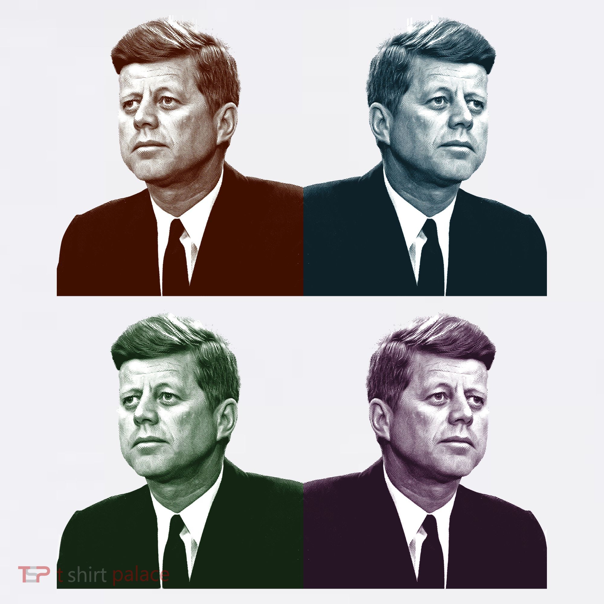 John Fitzgerald Kennedy 35th President Retro Block Portraits Women's Hoodie