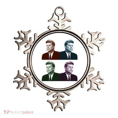 John Fitzgerald Kennedy 35th President Retro Block Portraits Ornament
