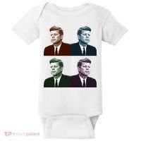 John Fitzgerald Kennedy 35th President Retro Block Portraits Baby Bodysuit thumb 0