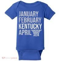 January February Kentucky April March Basketball Baby Bodysuit thumb 0