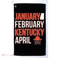 January February Kentucky April Basketball Golf Towel thumb 0