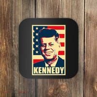 John F Kennedy American Propaganda Poster Coaster thumb 0