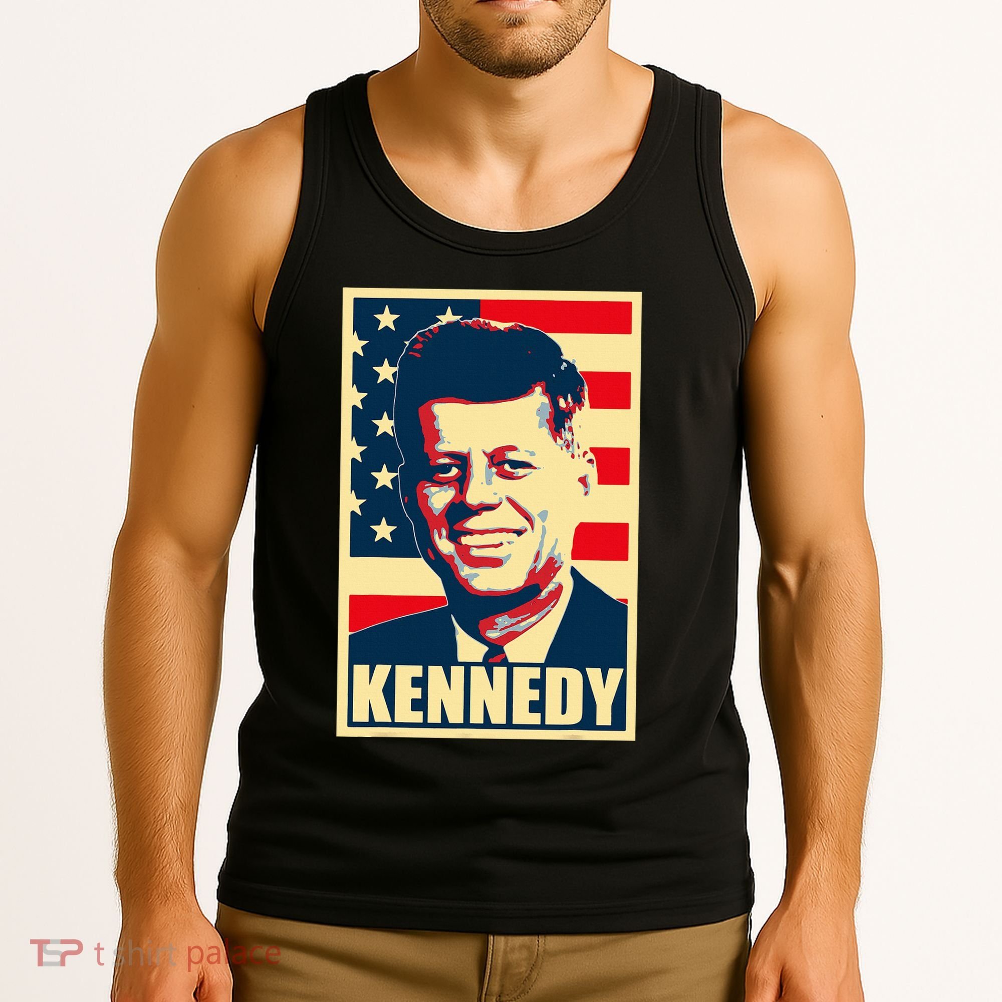 John F Kennedy American Propaganda Poster Tank Top