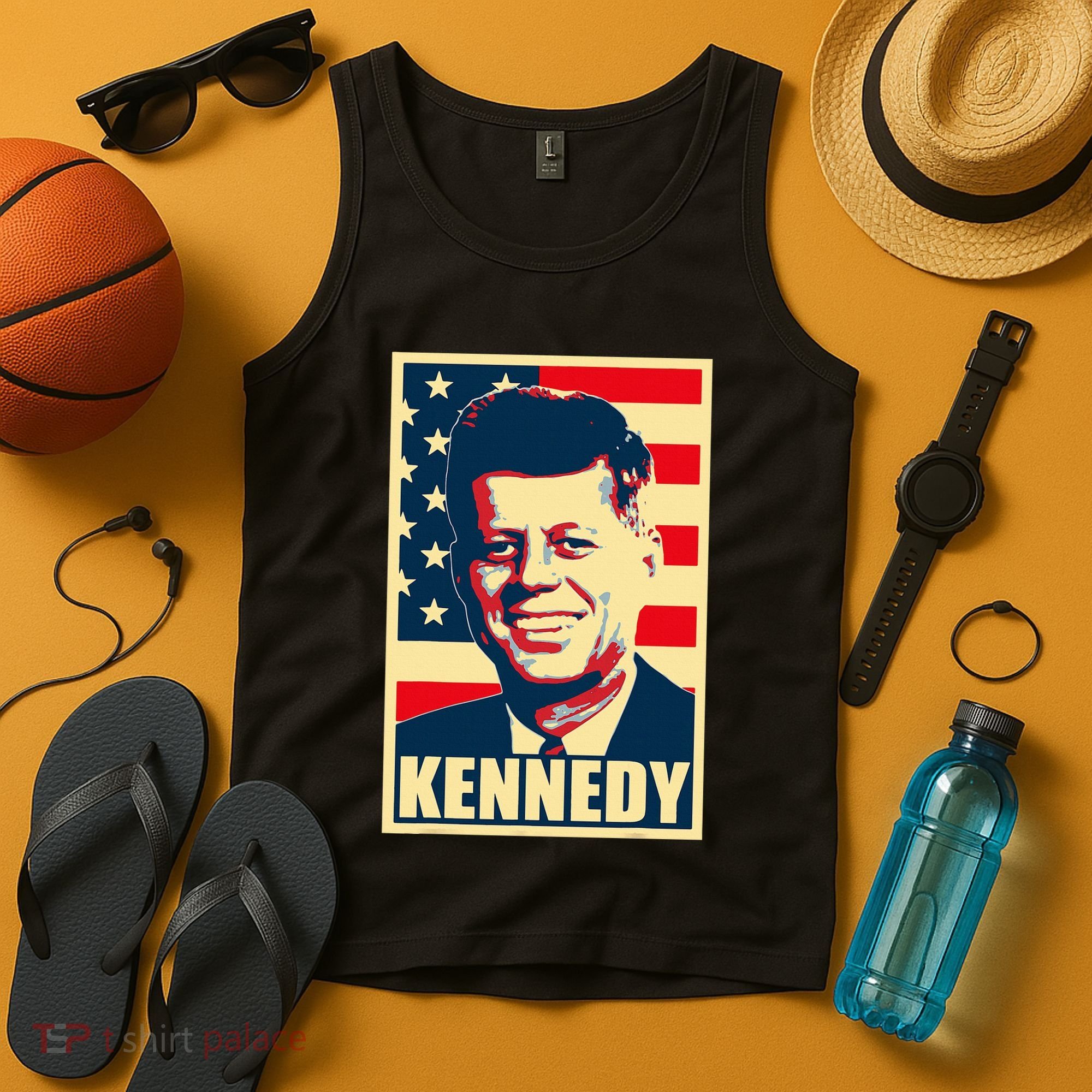 John F Kennedy American Propaganda Poster Tank Top