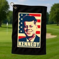 John F Kennedy American Propaganda Poster Golf Towel thumb 1