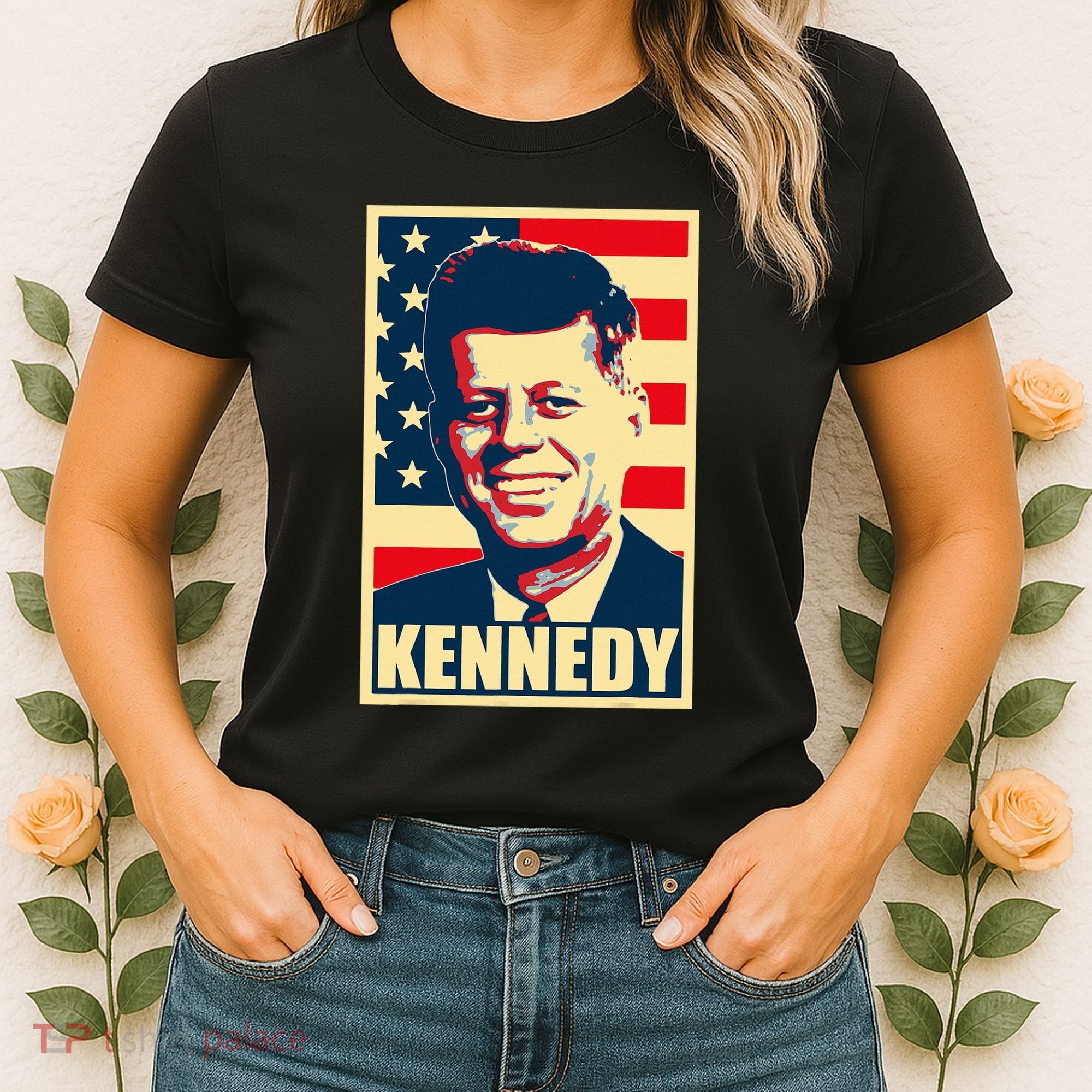 John F Kennedy American Propaganda Poster Women's T-Shirt
