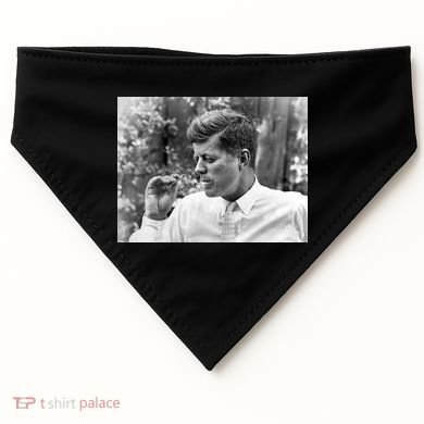 John F Kennedy Smoking USA-Made Doggie Bandana