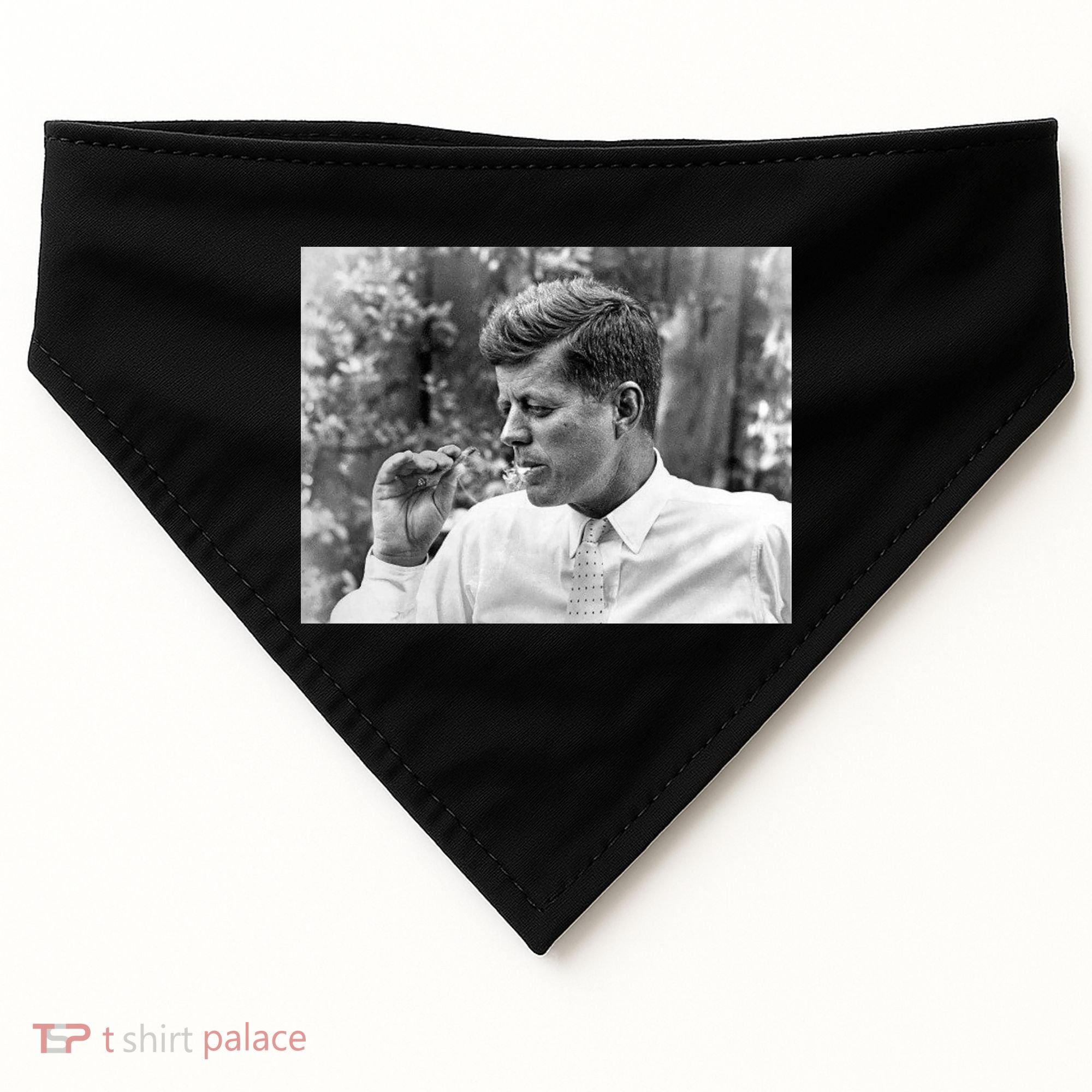 John F Kennedy Smoking USA-Made Doggie Bandana