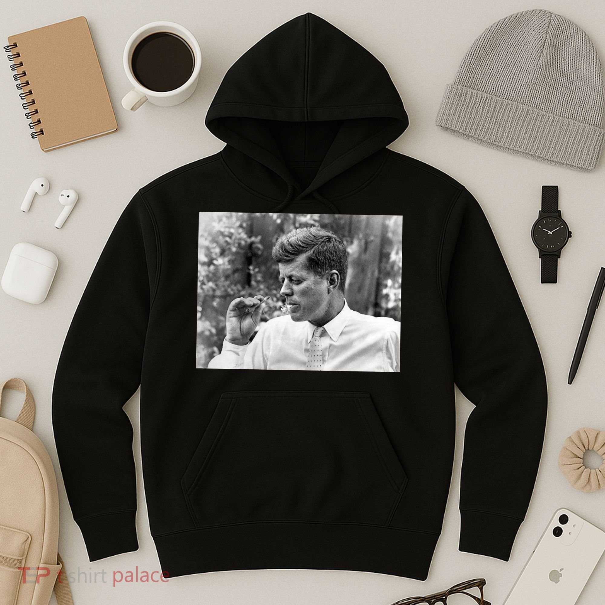 John F Kennedy Smoking Hoodie
